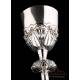 Antique Silver Chalice and Paten Set. France, 19th Century