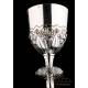 Antique Silver Chalice and Paten Set. France, 19th Century