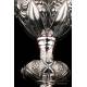 Antique Silver Chalice and Paten Set. France, 19th Century