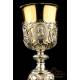 Beautiful Antique Silver Chalice. France, 1818-38