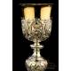 Beautiful Antique Silver Chalice. France, 1818-38