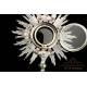 Very Antique Spanish Solid-Silver Monstrance. Spain, 18th Century