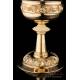 Beautiful Vintage Solid-Silver Ciborium. Spain, 1970s-80s