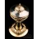 Beautiful Vintage Solid-Silver Ciborium. Spain, 1970s-80s