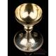 Vintage Spanish Hammered Solid-Silver Chalice. Spain, 1970s-80s