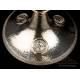 Vintage Spanish Hammered Solid-Silver Chalice. Spain, 1970s-80s