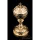 Antique French Gilded Silver Ciborium. France, Late 19th Century