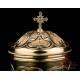 Antique French Gilded Silver Ciborium. France, Late 19th Century