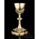 Antique Neo-Gothic Chalice with Medals. Solid Silver. France, 19th Century