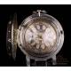 Antique Tarts Triple-Case Verge Fusee Silver Pocket Watch. Calendar. London, Circa 1779