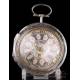 Antique Tarts Triple-Case Verge Fusee Silver Pocket Watch. Calendar. London, Circa 1779