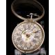 Antique Tarts Triple-Case Verge Fusee Silver Pocket Watch. Calendar. London, Circa 1779