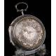 Antique Tarts Triple-Case Verge Fusee Silver Pocket Watch. Calendar. London, Circa 1779