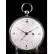 Antique Ultra Slim Vauchez Silver Pocket Watch with Calendar. France, 1800-1810