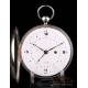 Antique Ultra Slim Vauchez Silver Pocket Watch with Calendar. France, 1800-1810