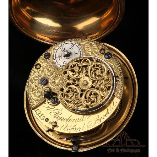 Antique Pair-Case Abel Panchaud Verge Fusee Pocket Watch. London, Circa 1800