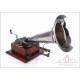 Antique Berliner Gramophone-Phonograph Model 3. With 5 Berliner Records. France, 1895