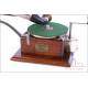 Antique Berliner Gramophone-Phonograph Model 3. With 5 Berliner Records. France, 1895