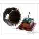 Antique Berliner Gramophone-Phonograph Model 3. With 5 Berliner Records. France, 1895