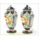 Pair of Antique Pharmaceutical Ceramic Vases. Circa 1900