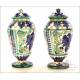 Pair of Antique Pharmaceutical Ceramic Vases. Circa 1900