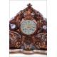 Excepcional Reloj de Sobremesa Bailly-Weibel Tallado. Pieza Única. Francia, Siglo XIX