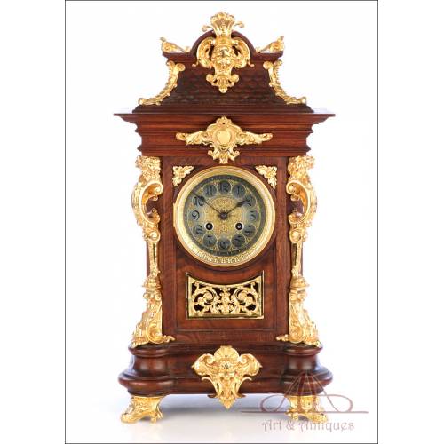 Antique German Lenzkirch Mantel Clock. Germany, Circa 1900