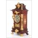 Antiguo Reloj de Sobremesa Alemán Lenzkirch. Alemania, Circa 1900
