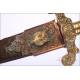 Antique Bayonet with Ivory Grip and Scabbard. Toledo, Spain, 1863