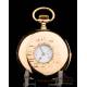 Antiguo Reloj de Bolsillo con Sonería de minutos. Oro 18K. Hausmann & Co. Circa 1905