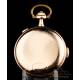 Antique Esperantos Minute Repeater Pocket Watch + Chrono, 14K Gold. Switzerland, 1900