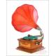 Antique Spanish His Masters Voice Gramophone. Model 4. Spain, 1920