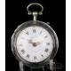 Antique Silver Allen Walker Verge Fusee Pocket Watch. England, Circa 1751