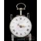 Antique Silver Allen Walker Verge Fusee Pocket Watch. England, Circa 1751