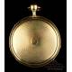 Antique Verge Fusee Skeleton Automaton Quarter-Repeater Pocket Watch. France, 1820