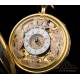 Antiguo Reloj de Bolsillo Catalino Esqueleto y Autómata. Francia, Circa 1820