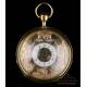 Antique Verge Fusee Skeleton Automaton Quarter-Repeater Pocket Watch. France, 1820