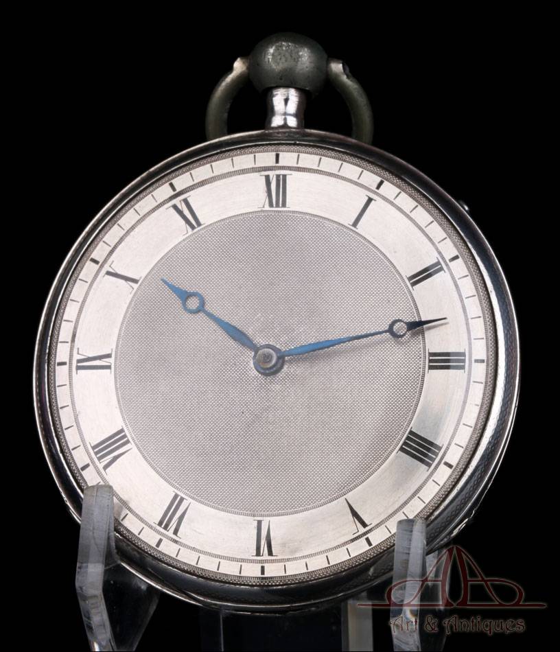 Antique Solid Silver Quarter Repeater Cylinder Pocket Watch