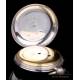 Antique Solid-Silver Quarter Repeater Cylinder Pocket Watch. France, Circa 1820