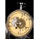 Antiguo Reloj de Bolsillo Autómata con Repetición de Cuartos. Francia, Alrededor de 1810