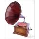 Antique Central European Horn Gramophone, Circa 1915