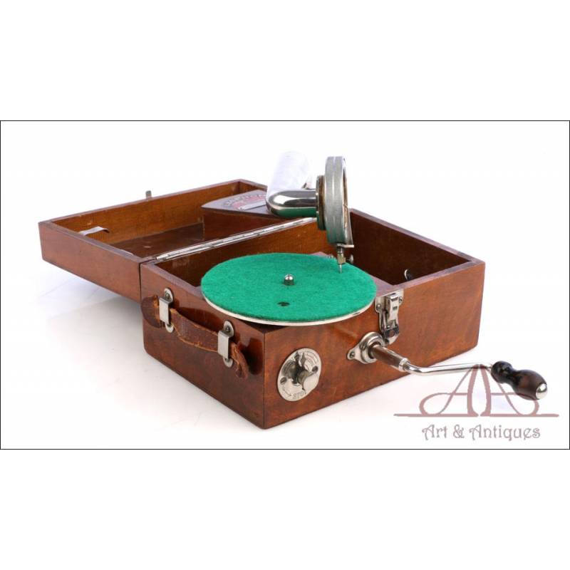 Rare Leophon Portable Gramophone Phonograph. Germany 1925