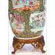 Antique Pair of Chinese Porcelain Vases. Rose Family. Circa 1900