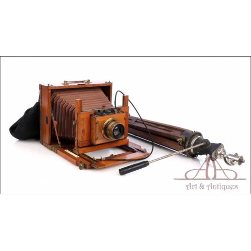 Antiguo Equipo Fotográfico con Objetivo Carl Zeiss. Circa 1900