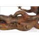 Important Bronze Sculpture by Joan Ripollés. Limited Series 15/16. Lying Sun and Moon.