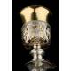 Antique Chalice. Napoleonic Empire Style. Solid Silver. France, 1818-38
