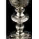 Antique Chalice. Napoleonic Empire Style. Solid Silver. France, 1818-38