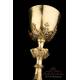 Antique Gilt Silver Chalice. With medallions on the base. France, Circa 1900