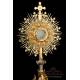 Striking Antique Gilt-Silver Monstrance with Enamels. France, Circa 1890