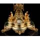 Striking Antique Gilt-Silver Monstrance with Enamels. France, Circa 1890